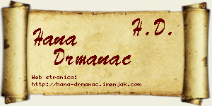 Hana Drmanac vizit kartica
